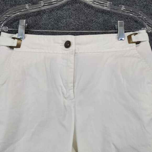 Lands' End Womens Fit 1 Chino Shorts White Size 4 Slash Pockets - Picture 6 of 13